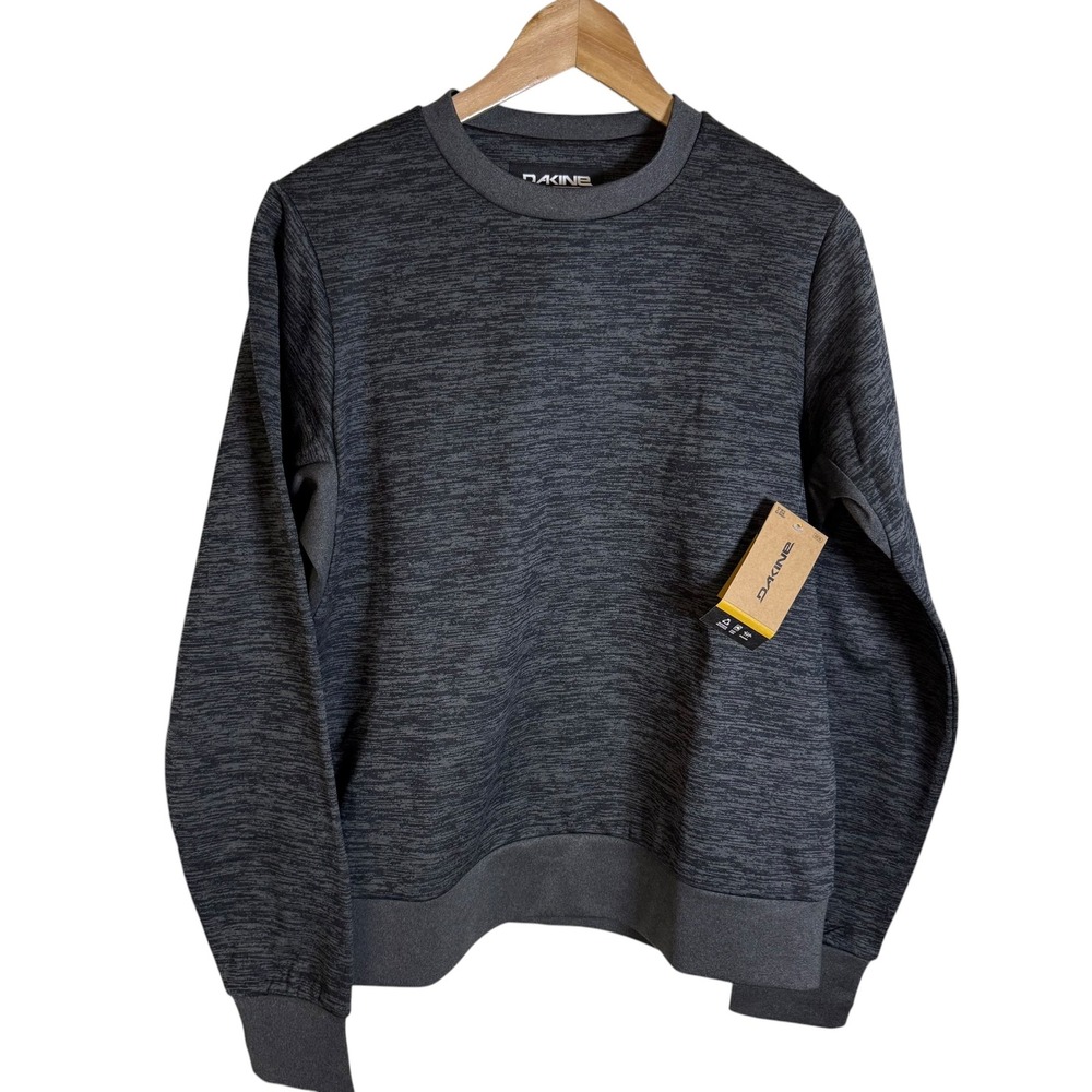 Dakine Sweatshirt Womens Small Grey NEW Space Dye Crewneck Thumbholes Athletic